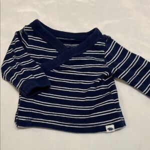 “Bundle 10/$13” Carter's preemie Navy and White Striped Long Sleeve Tee boy top